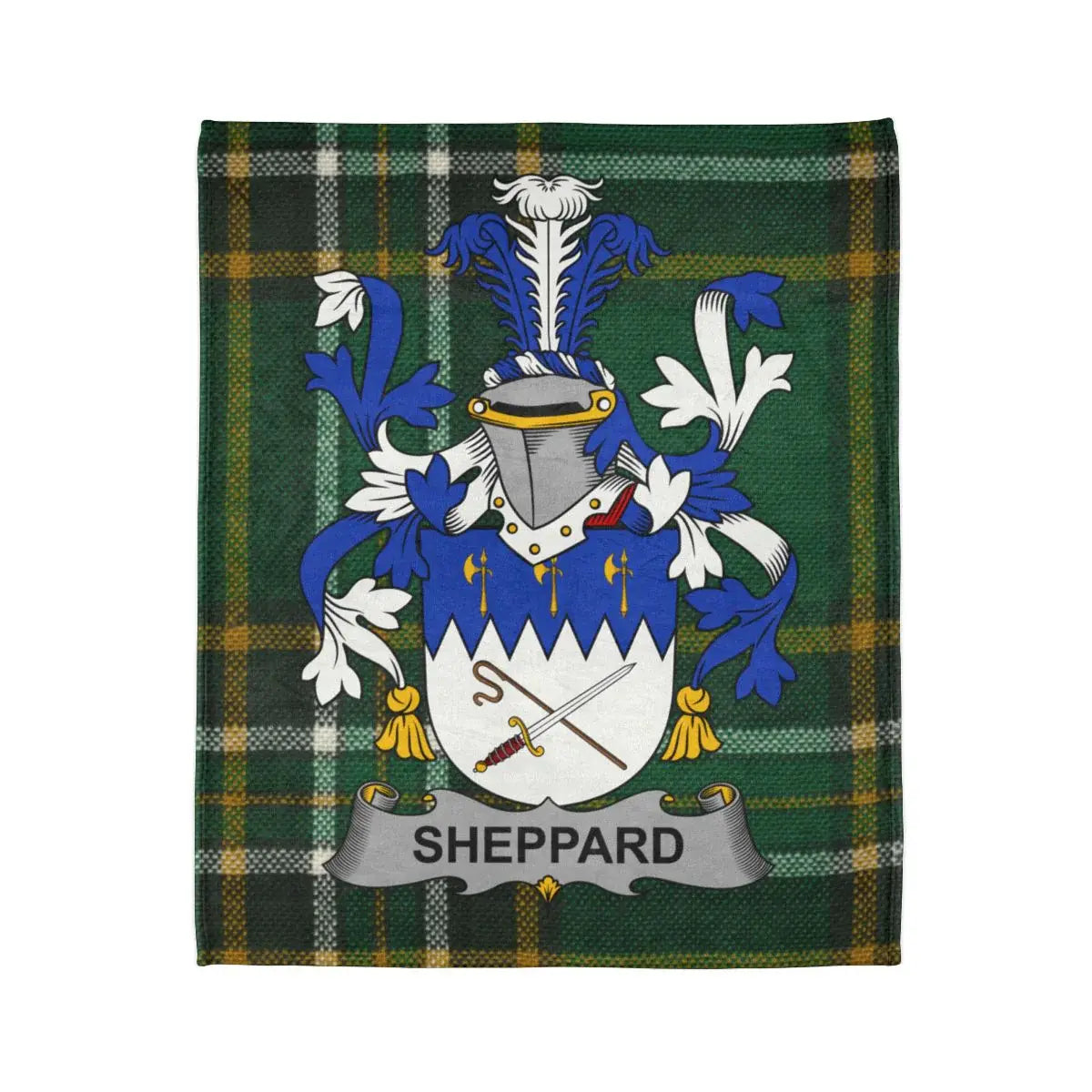 Sheppard Coat of Arms Tartan Fleece Blanket