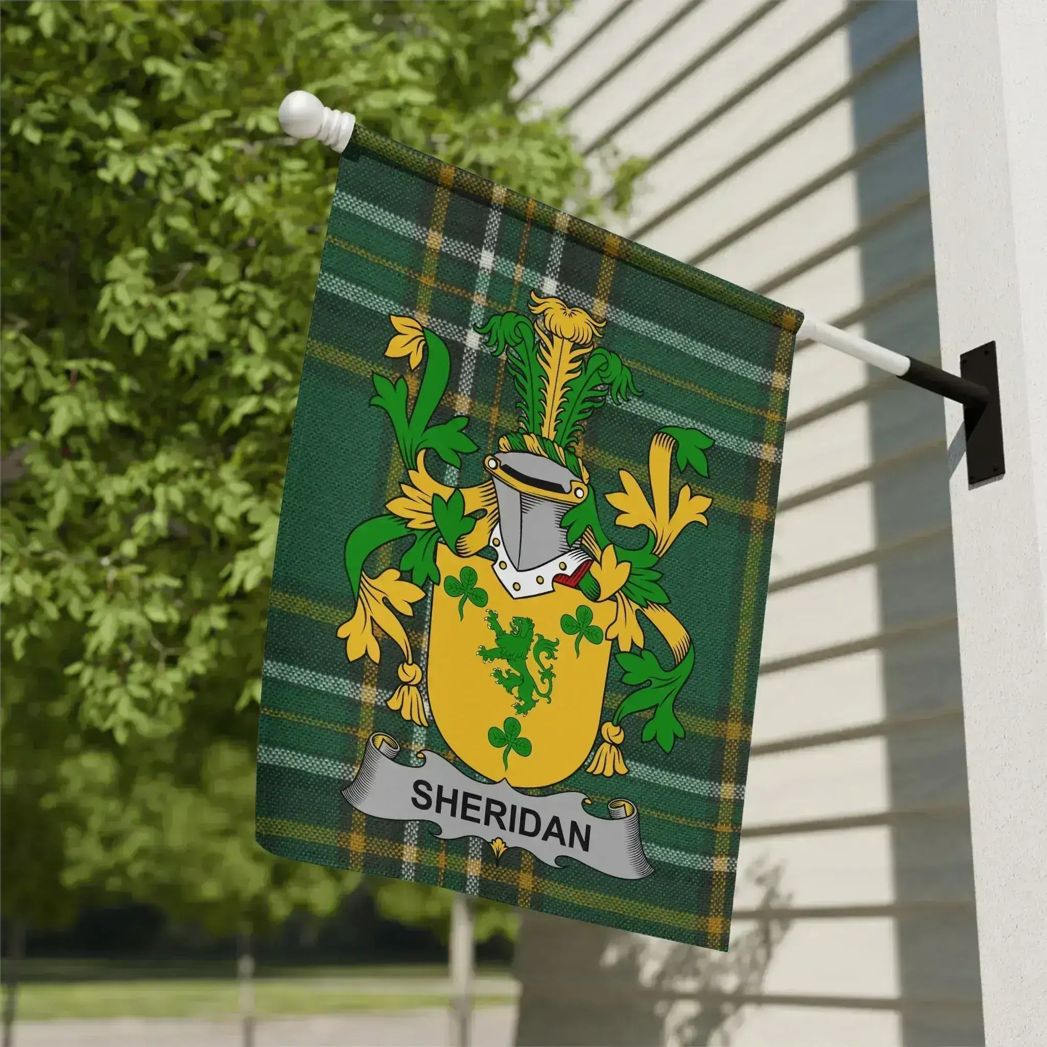 Sheridan Crest Plaid Decorative Garden Flag