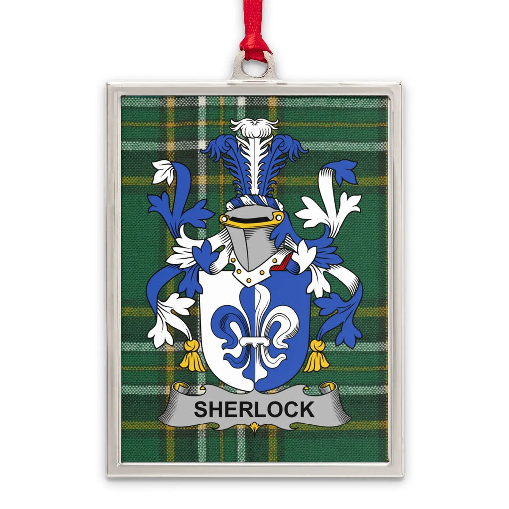 Sherlock Green Plaid Background Ornament product