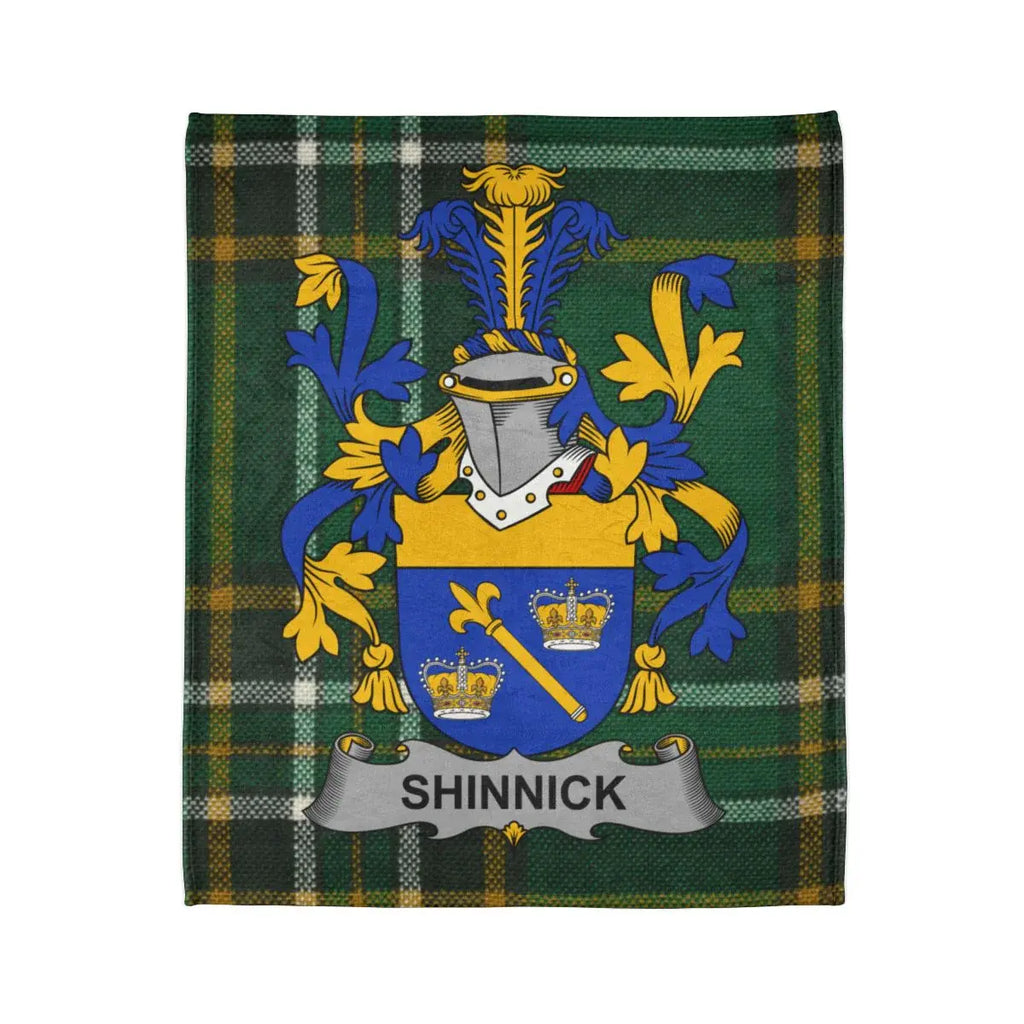 Shinnick Family Crest Tartan Design Blanket