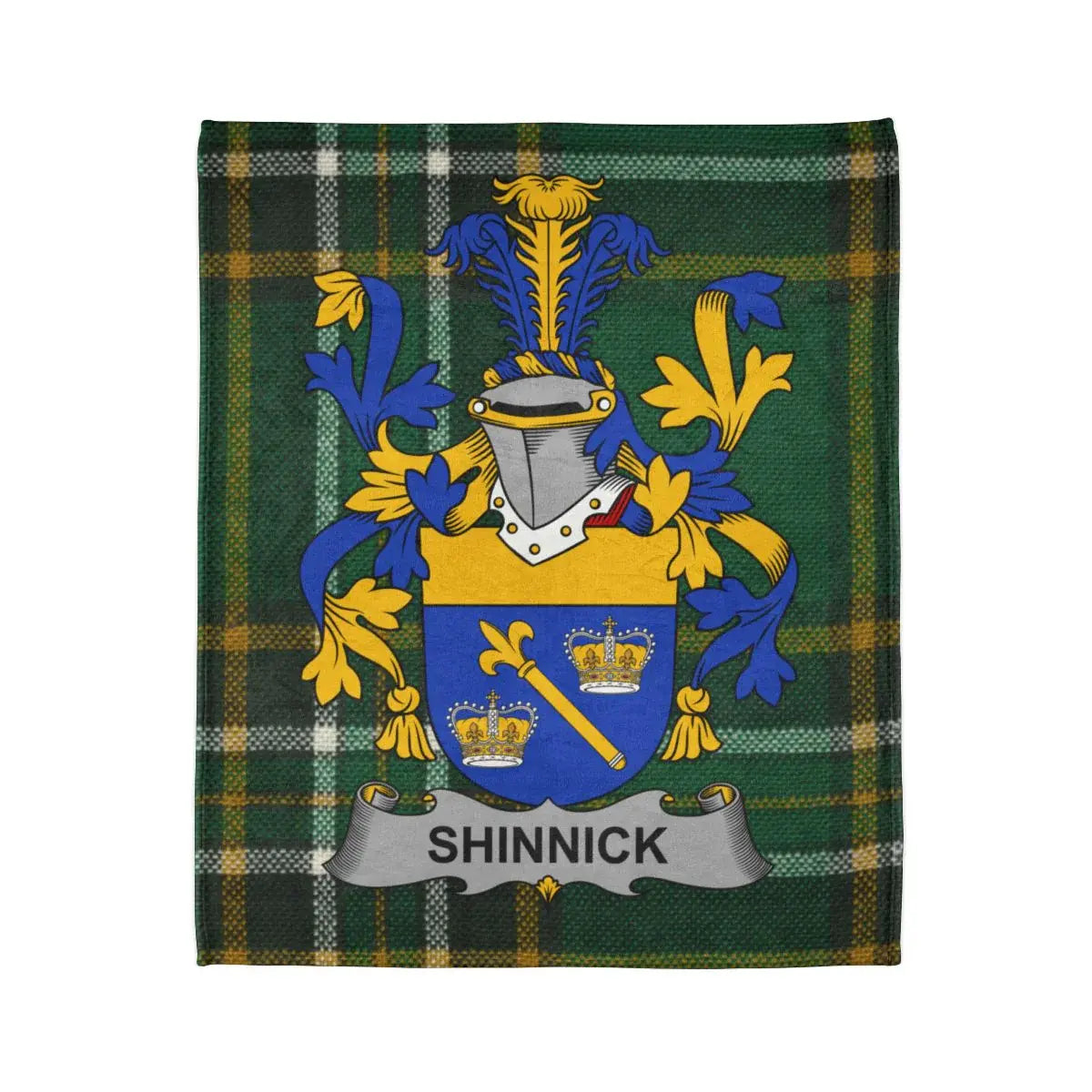 Shinnick Family Crest Tartan Design Blanket