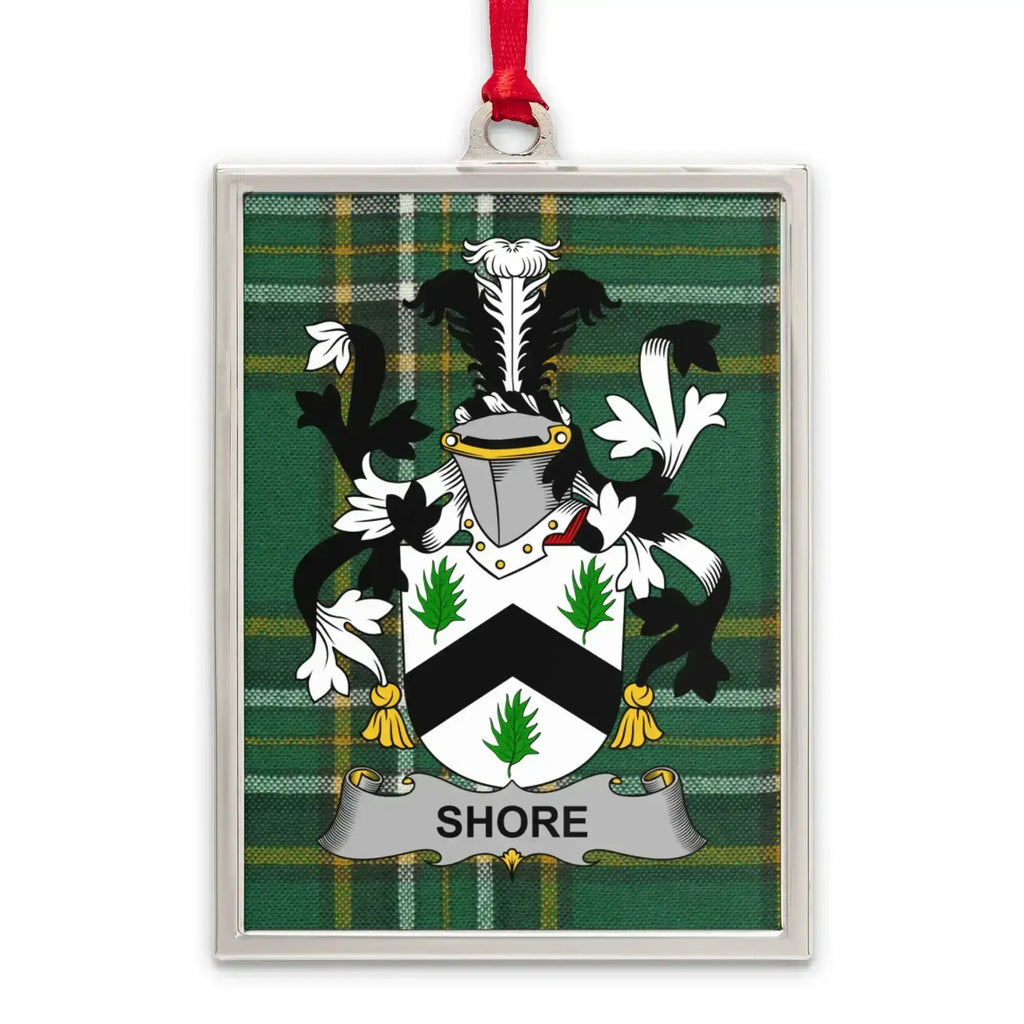 Shore Family Crest Plaid Ornament product