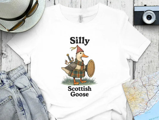 Silly Scottish Goose Graphic Tee Unique Novelty product