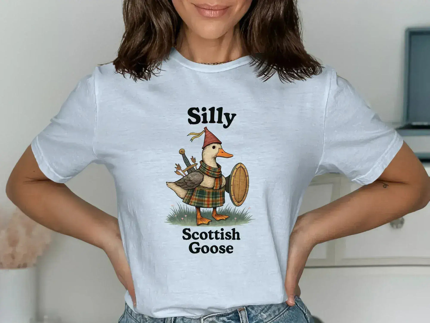 Silly Scottish Goose T-shirt fun quirky shirt product