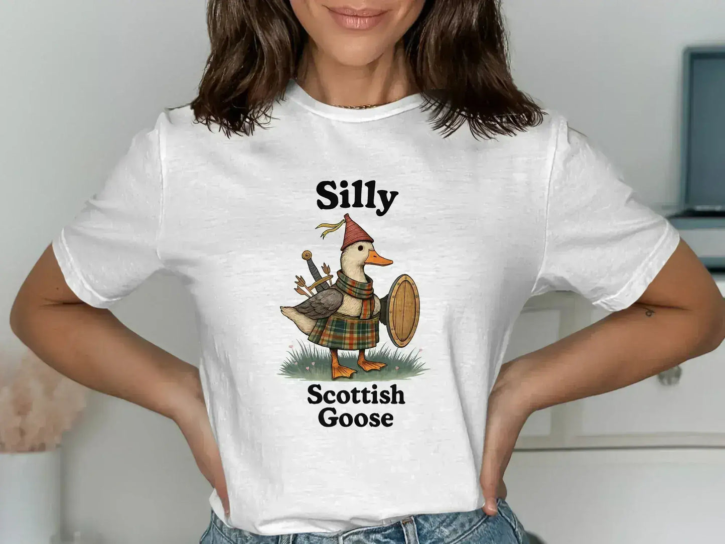 Silly Scottish Goose Graphic Tee Unisex T-Shirt product type