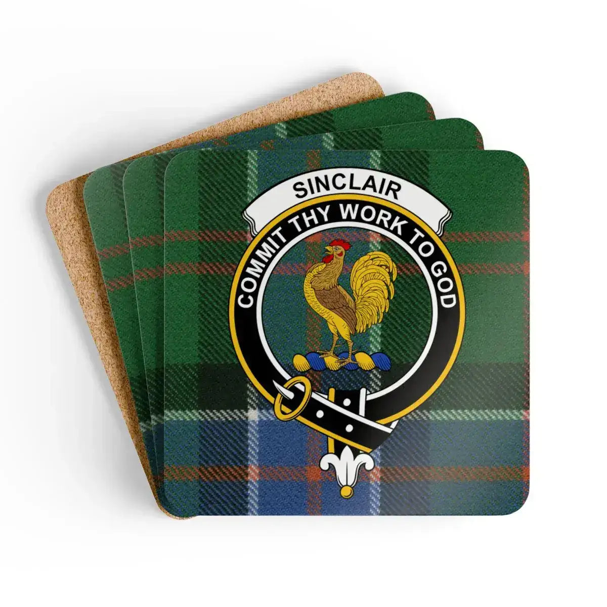 Scottish Tartan Clan Crest Coasters Set Product