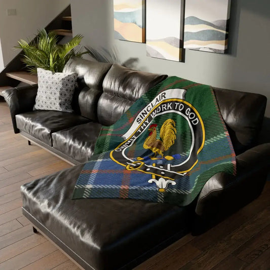 Cozy Scottish Clan Crest Tartan Blanket