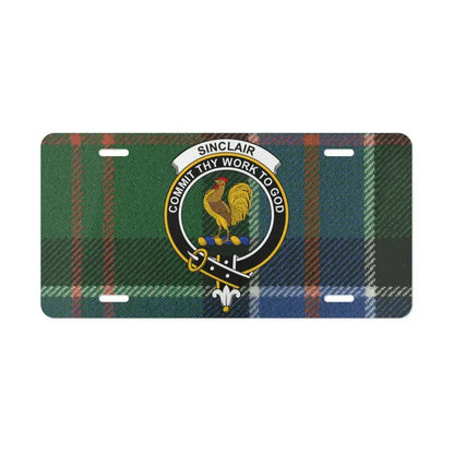 Scottish Clan Sinclair Tartan License Plate product