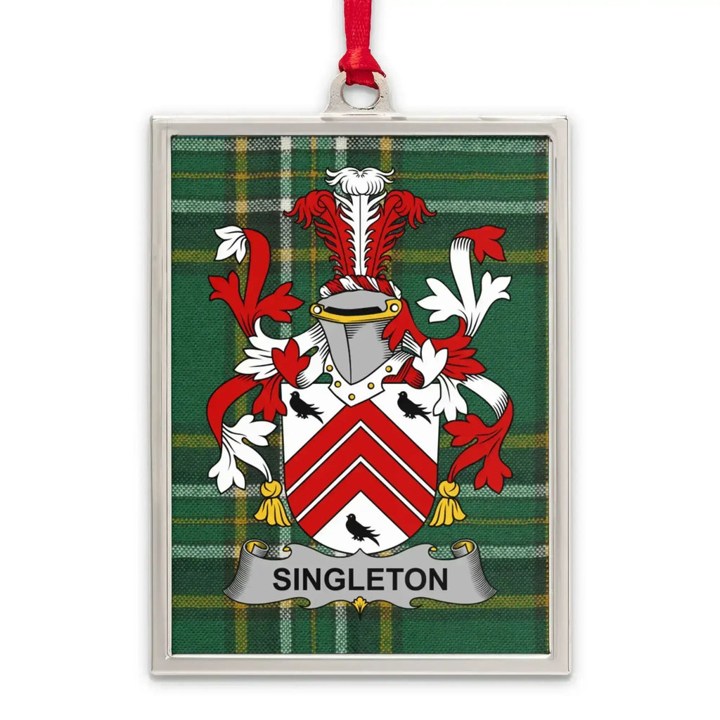 Singleton Family Crest Plaid Design Rectangular Product