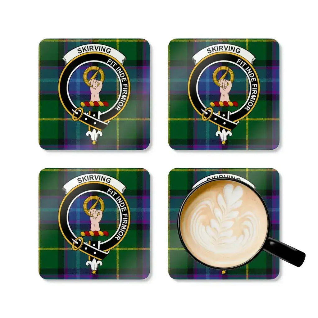 Skirving Tartan Clan Crest Coasters product