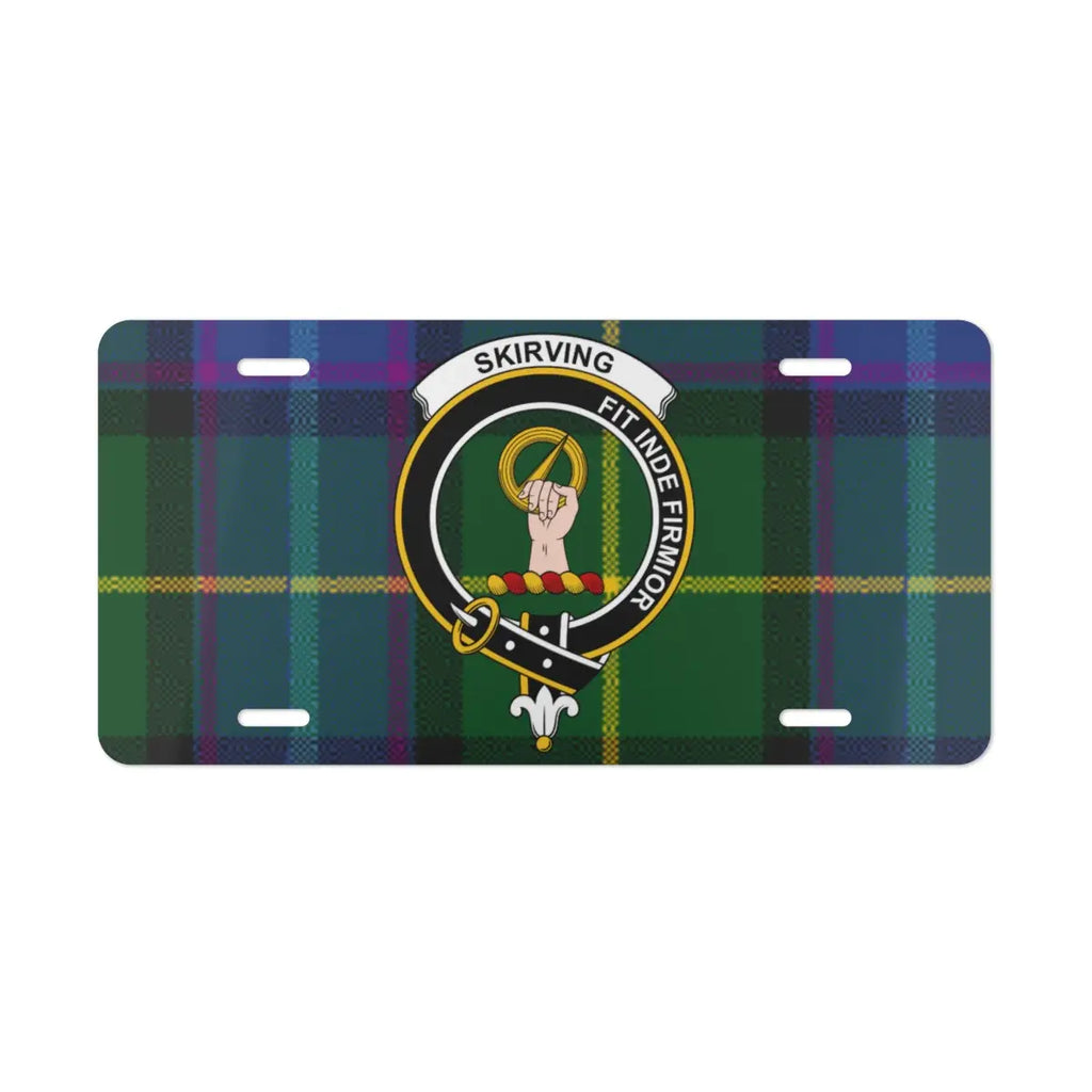 Skirving Clan Crest Emblem Car License Plate product