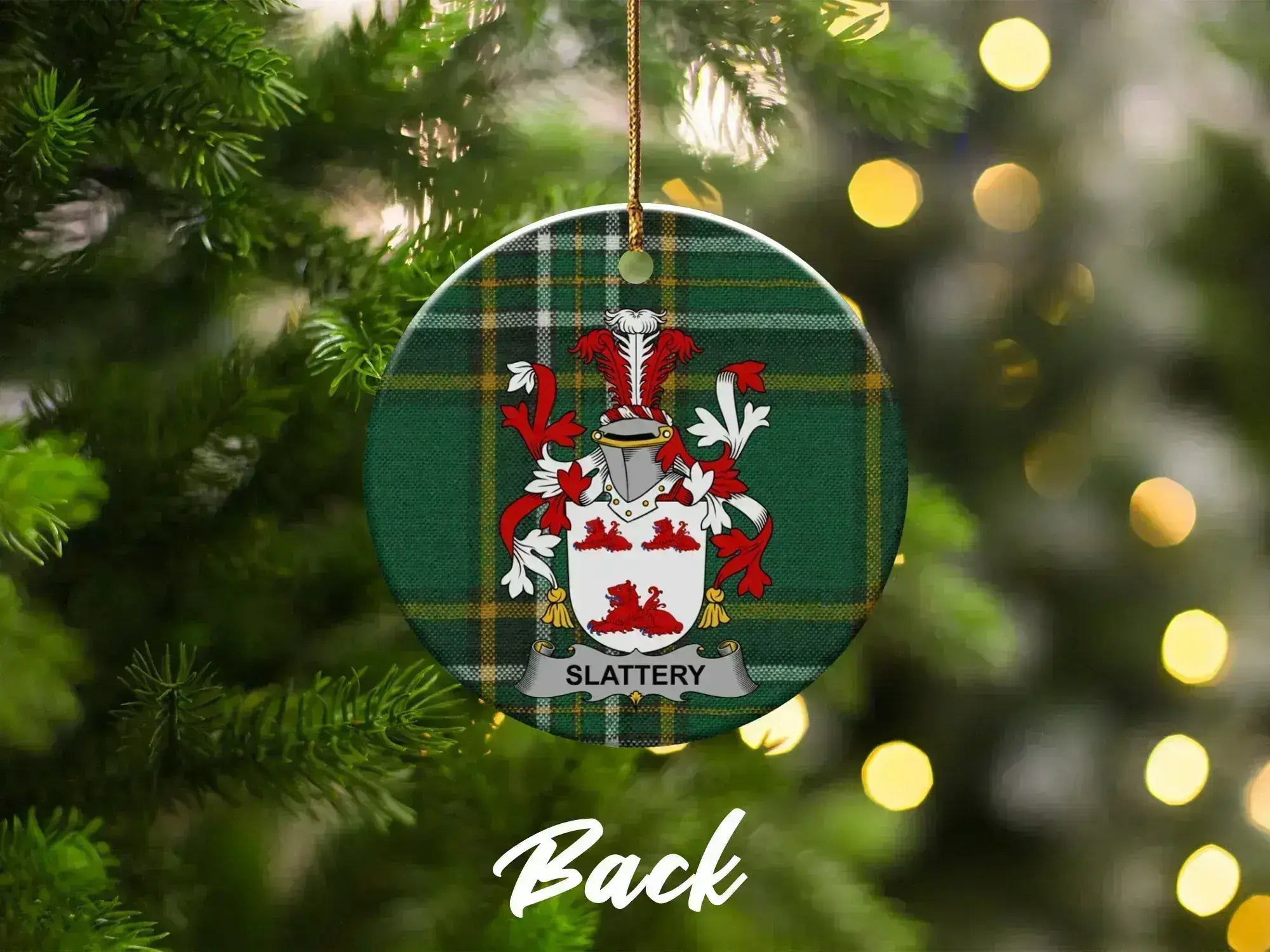 Personalized Family Crest Christmas Ornament product type