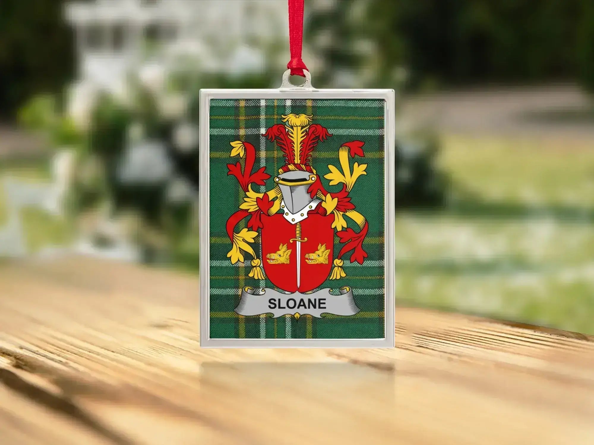 Sloane Family Crest Personalized Ornament product