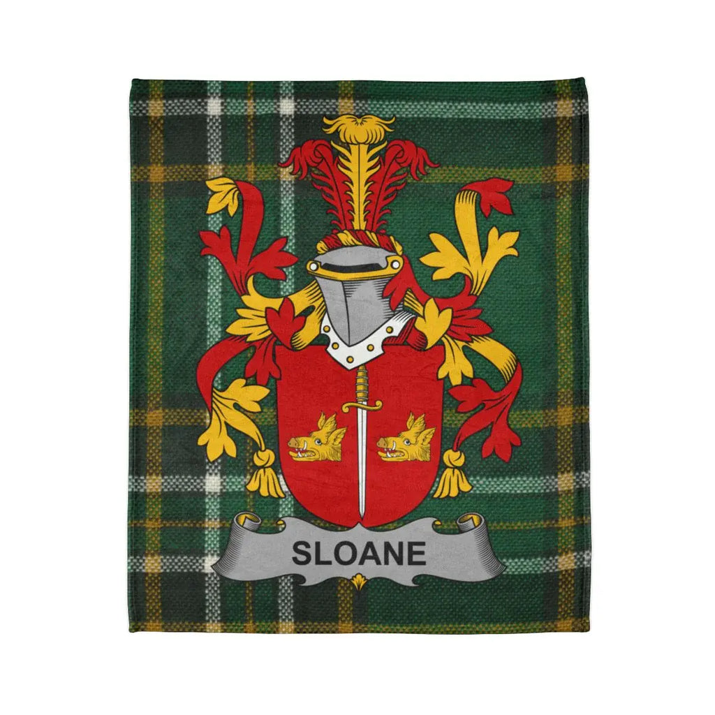Sloane Family Crest Plaid Design Throw Blanket Product