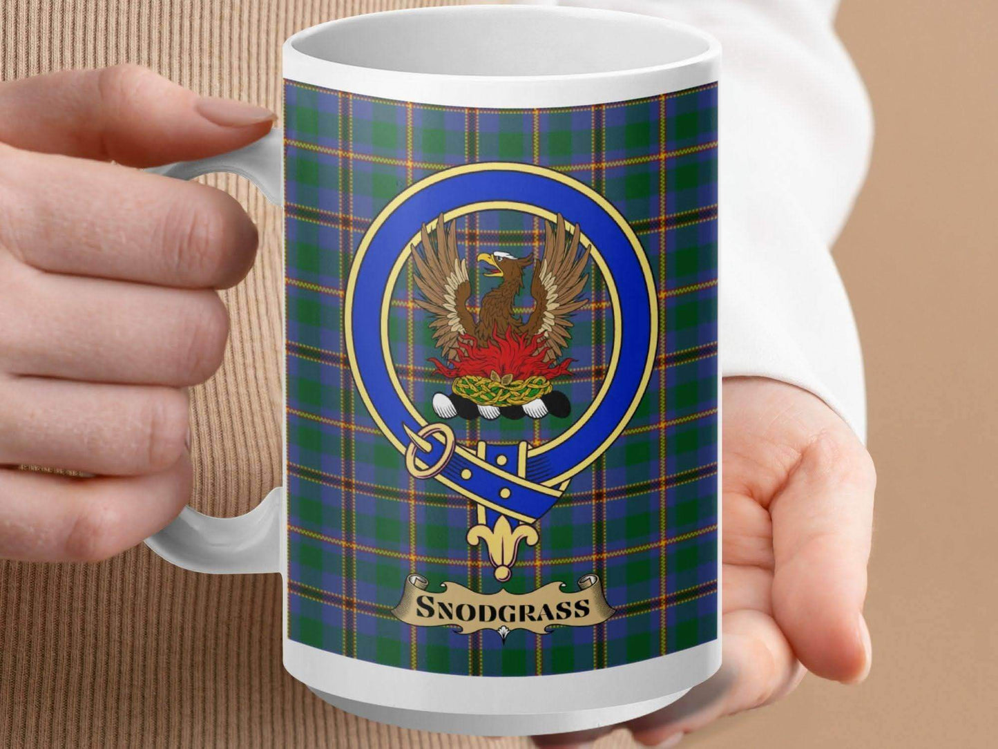 Snodgrass Clan Crest Badge Tartan Mug product