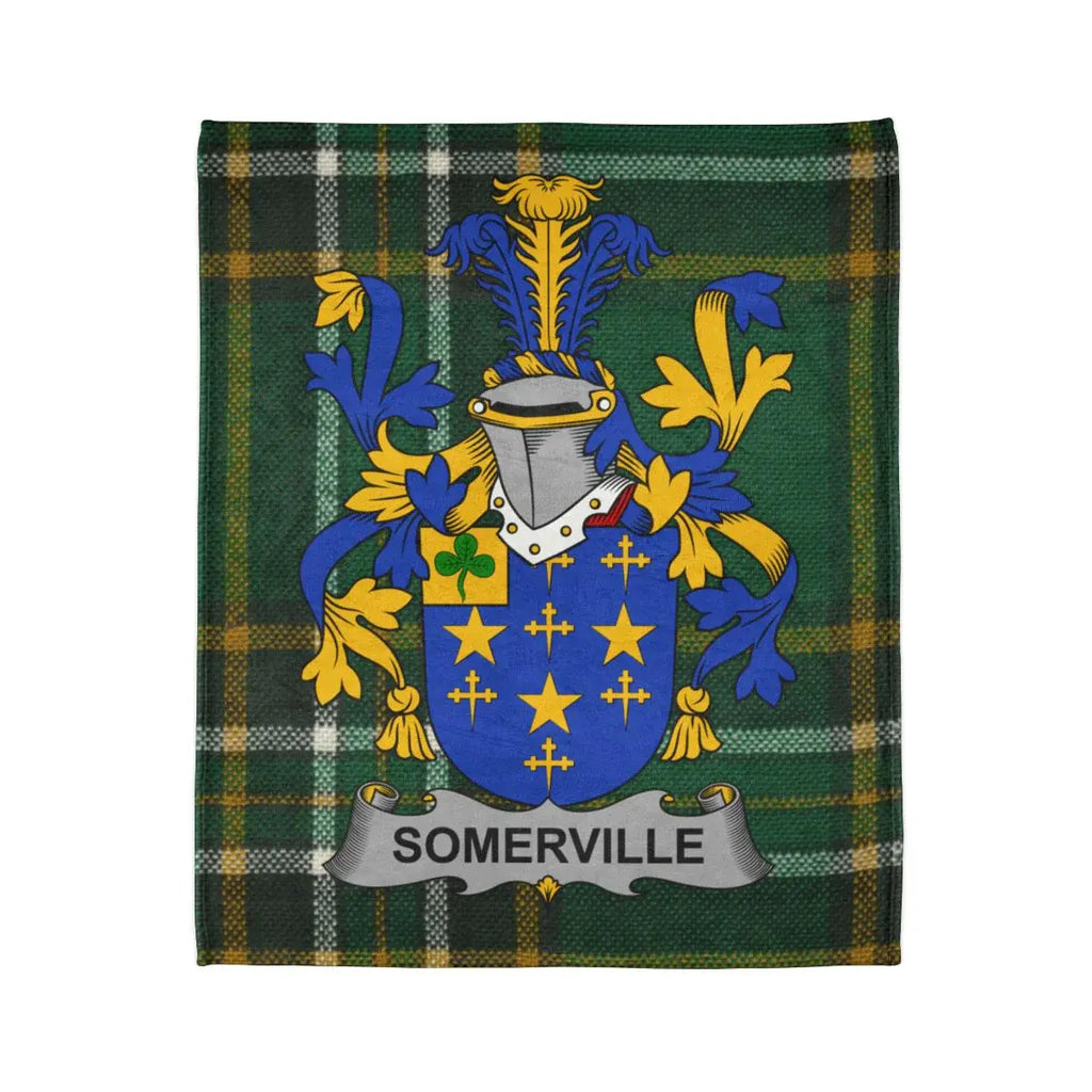 Somerville Family Crest Tartan Pattern Blanket