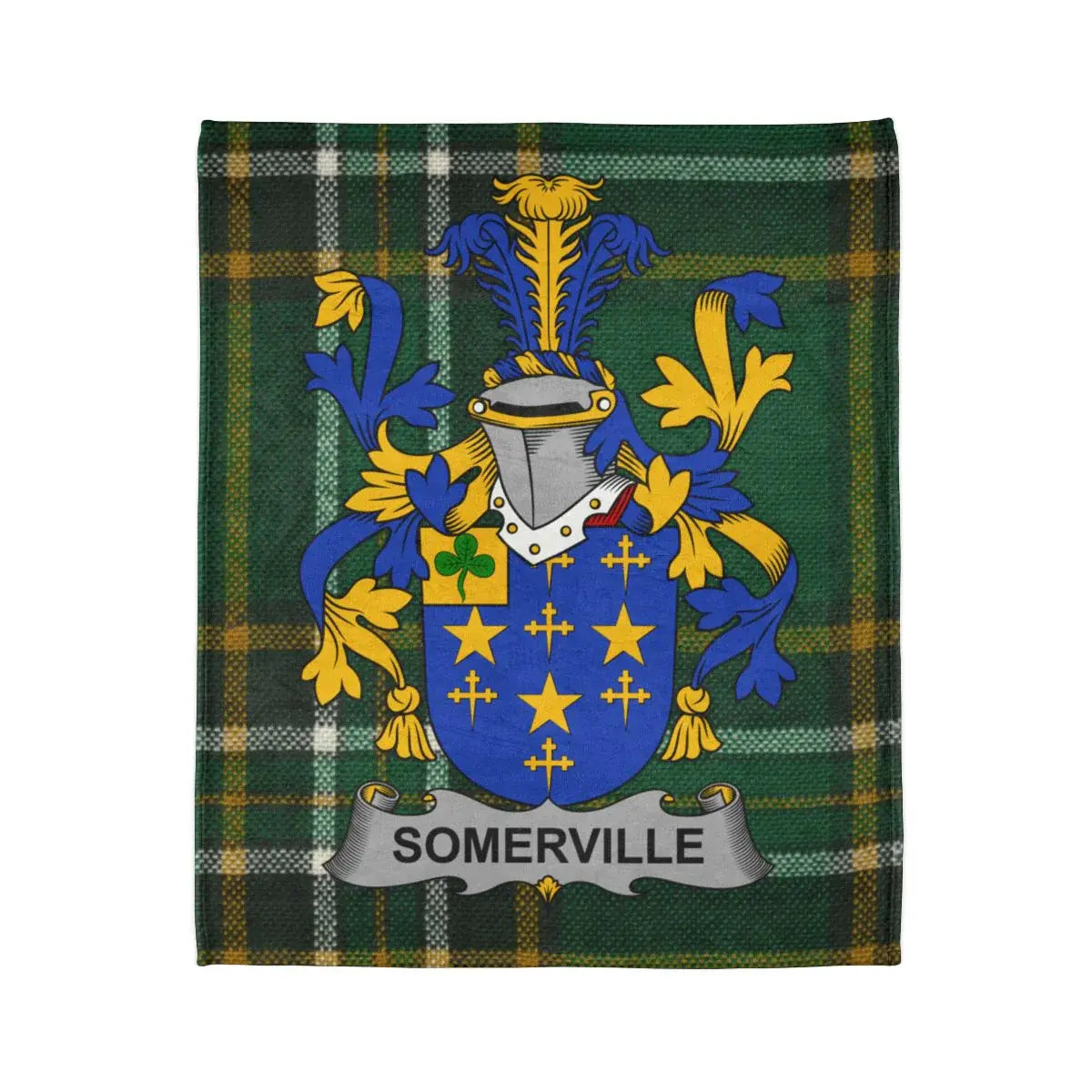 Somerville Family Crest Tartan Pattern Blanket