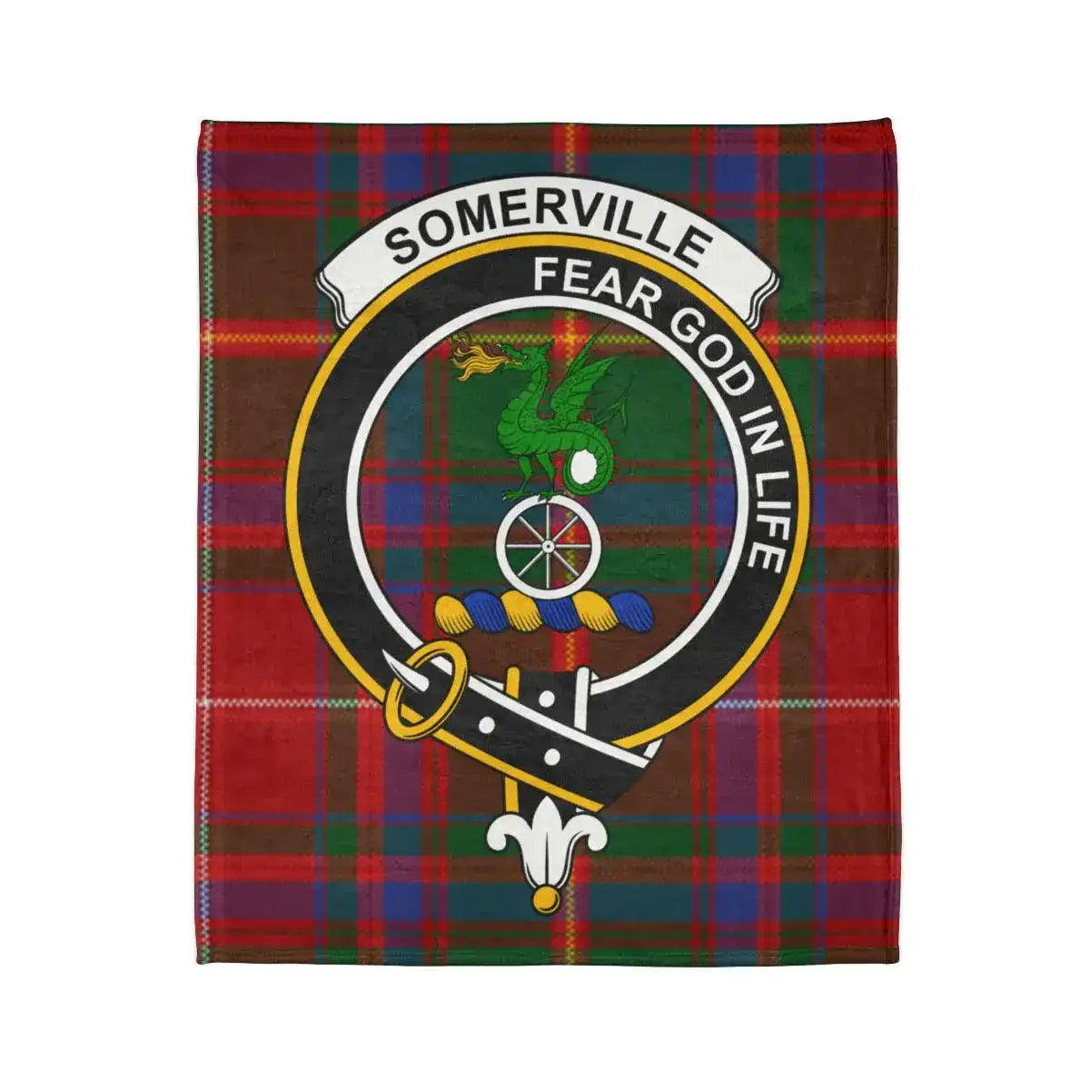 Somerville Fear God in Life Traditional Tartan Blanket