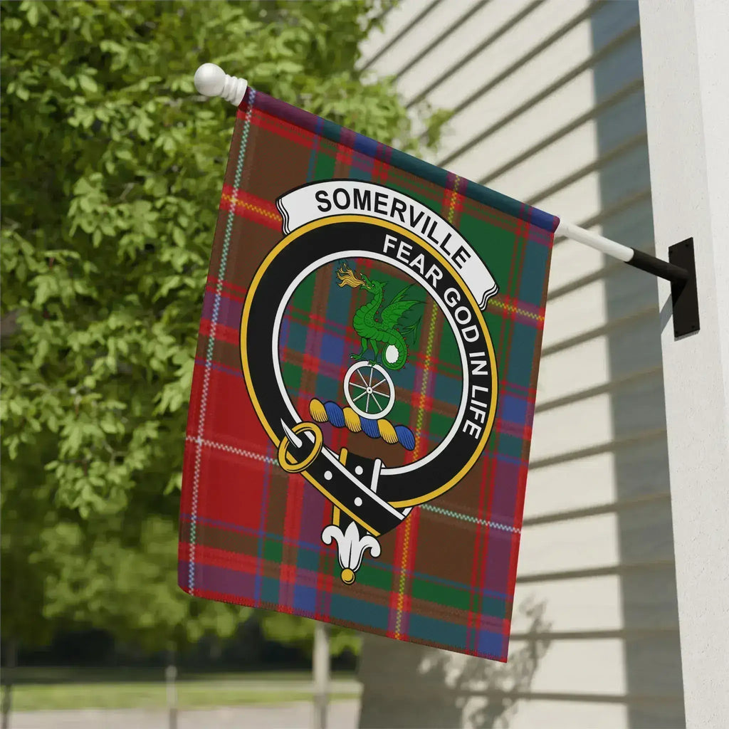 Somerville Fear God in Life Tartan Flag