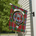 Clan Spalding nobile servitium tartan garden flag — 12x18 inch, poly canvas with crest and plaid