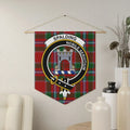 Clan Spalding nobile servitium tartan pennant — 18x21 inch polyester twill with wooden dowel