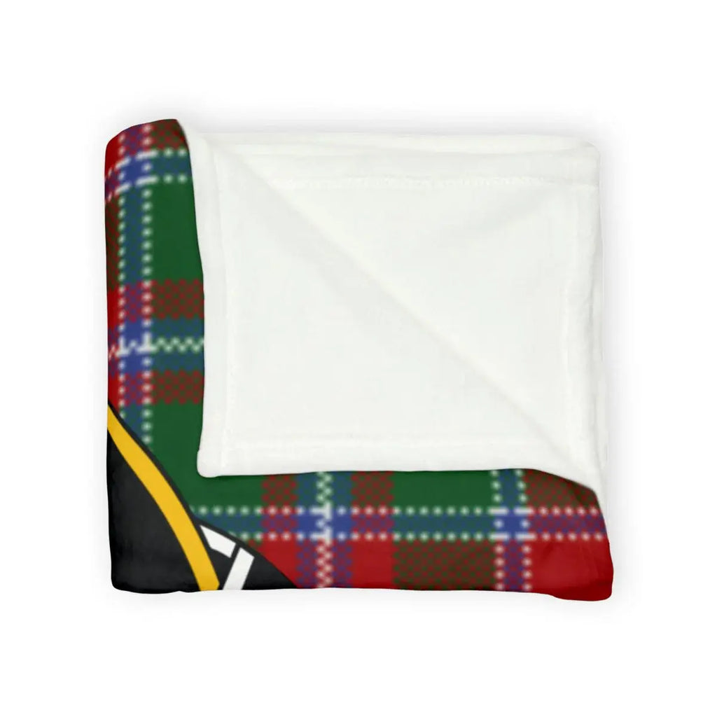 Spens si deus quis contra tartan plaid throw blanket — cozy everyday use