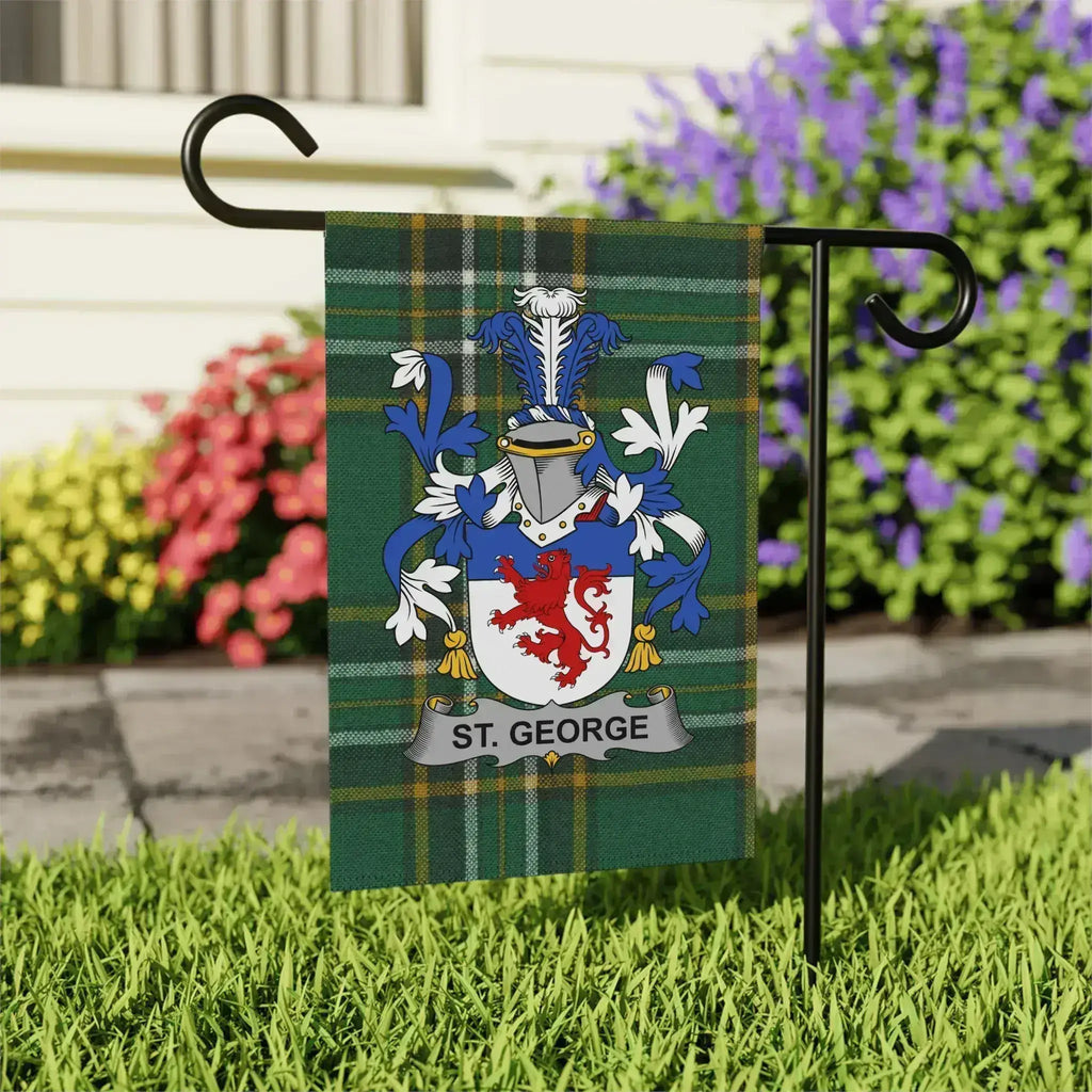 St. George Plaid Garden Flag for Outdoor Display