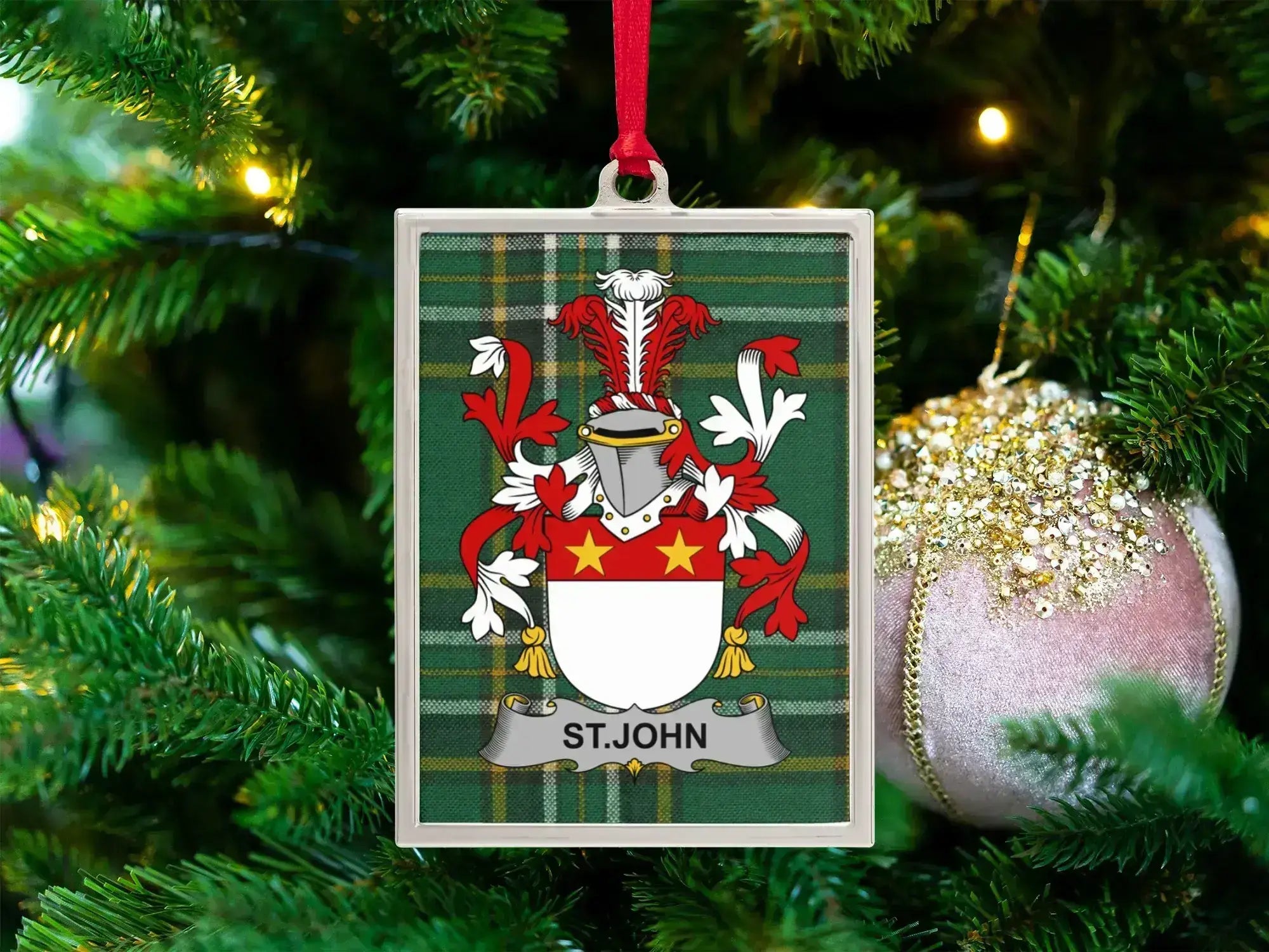 Saint John Family Crest Ornament product type