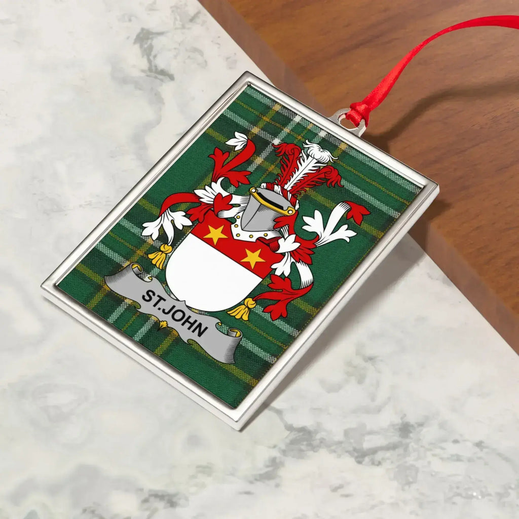 St. John Family Crest Ornament Christmas Decor product type