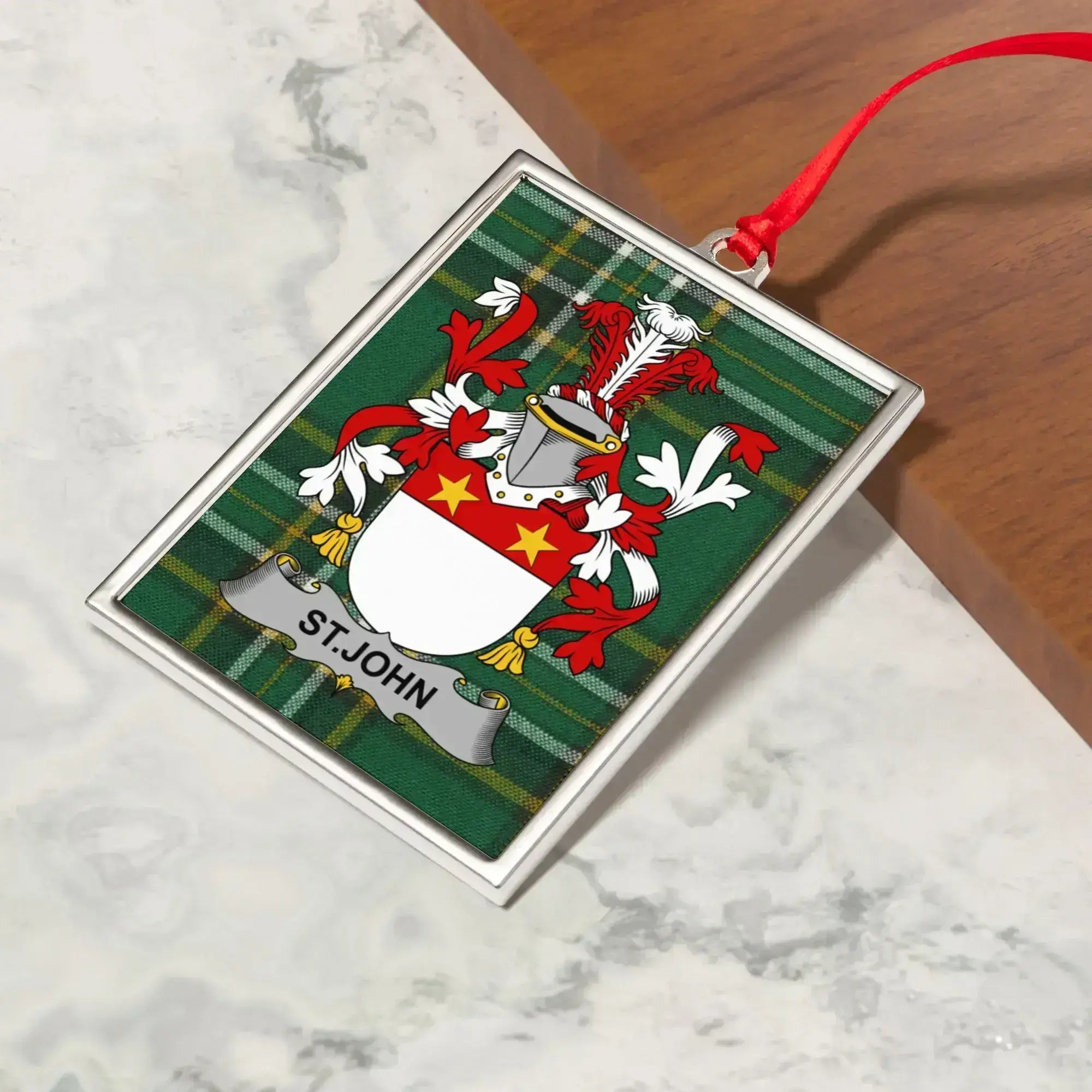 St. John Family Crest Ornament Christmas Decor product type