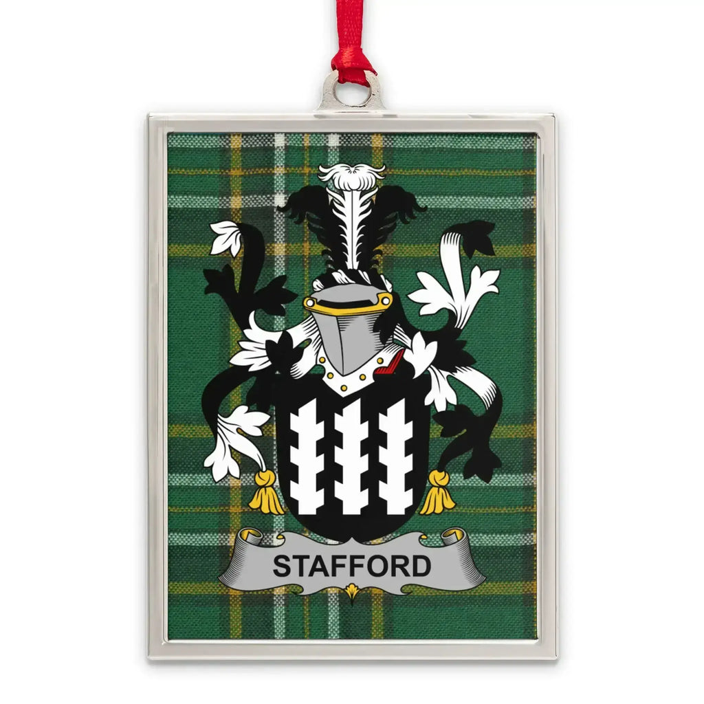 Stafford Family Crest Plaid Background Product