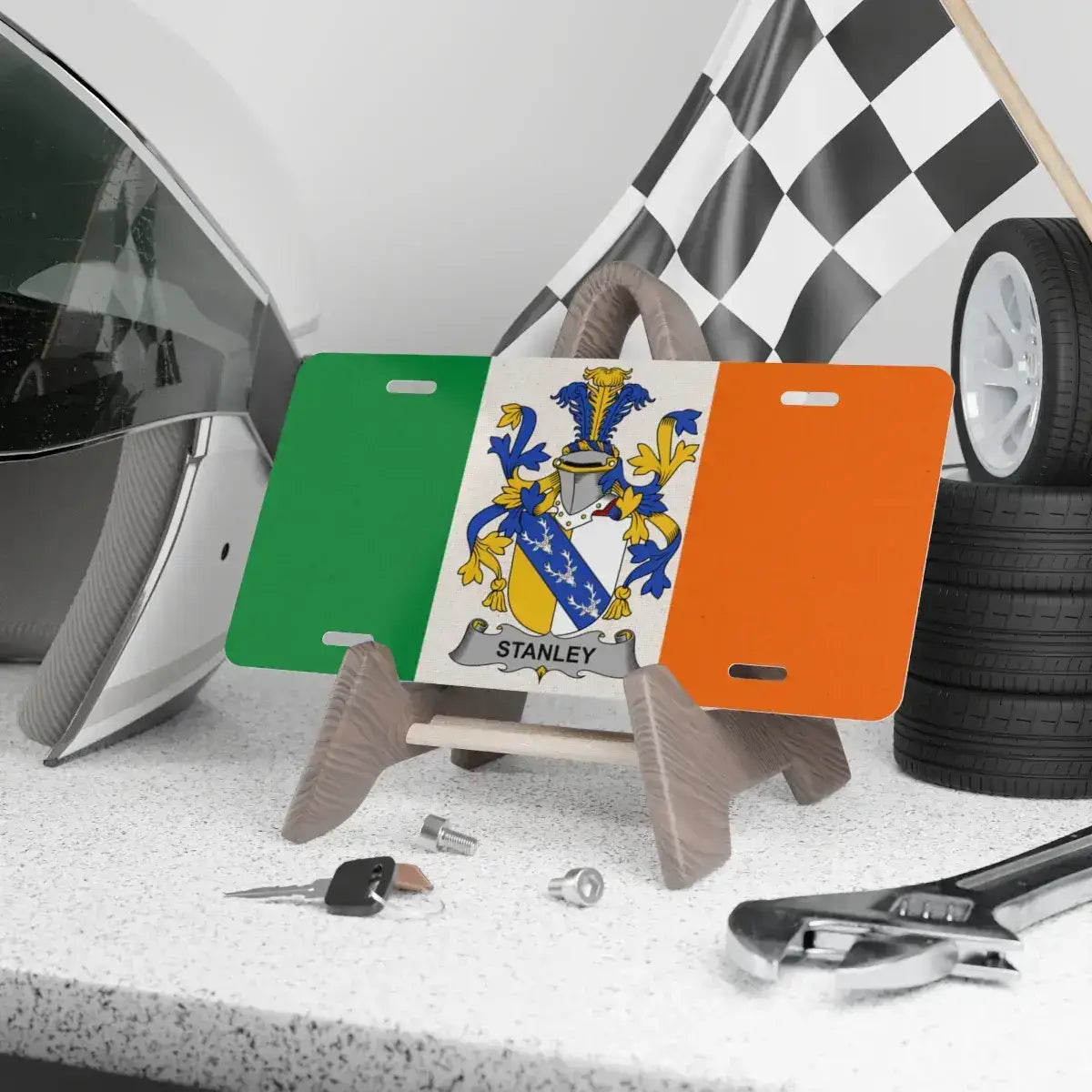 Stanley Crest Irish Flag Design License Plate product