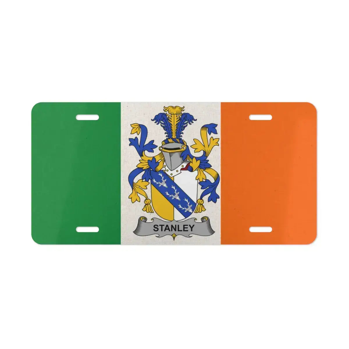 Ireland Flag Stanley Family Crest License Plate product