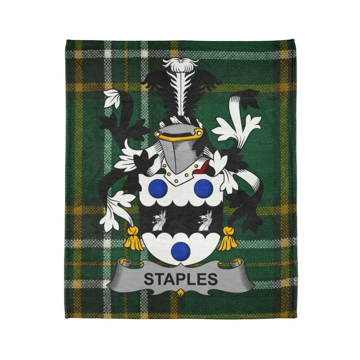Staples Family Crest Tartan Blanket for Heritage Decor