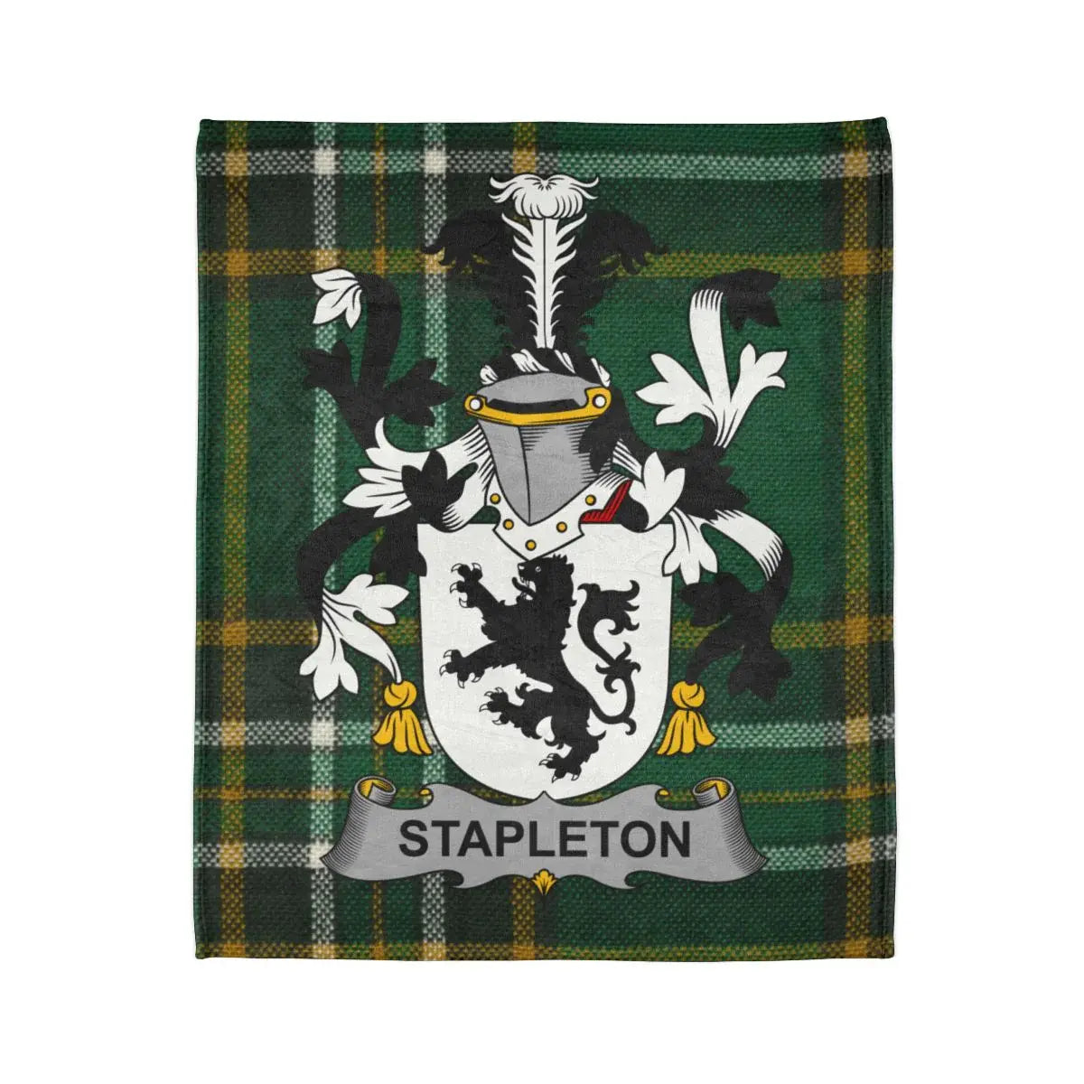 Stapleton Family Crest Tartan Design Blanket