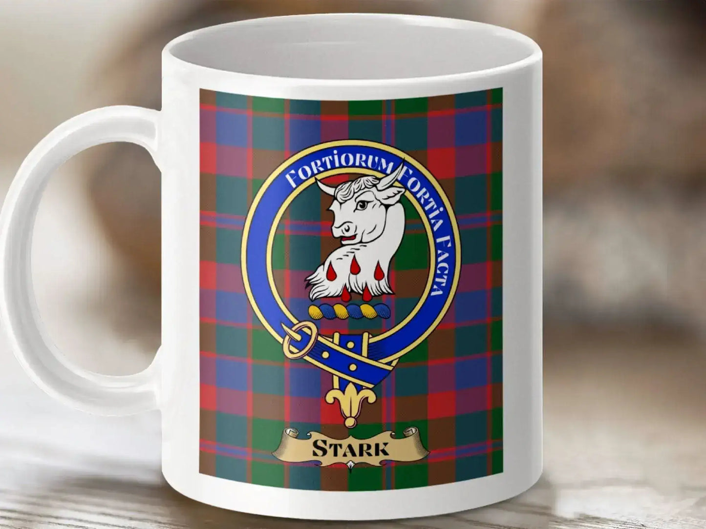 Fortiorum Fortia Facta Stark Clan Crest Mug product