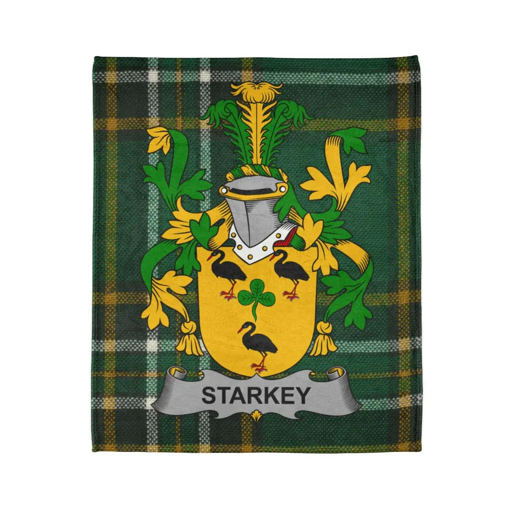 Starkey Family Crest Plaid Green and Yellow Blanket