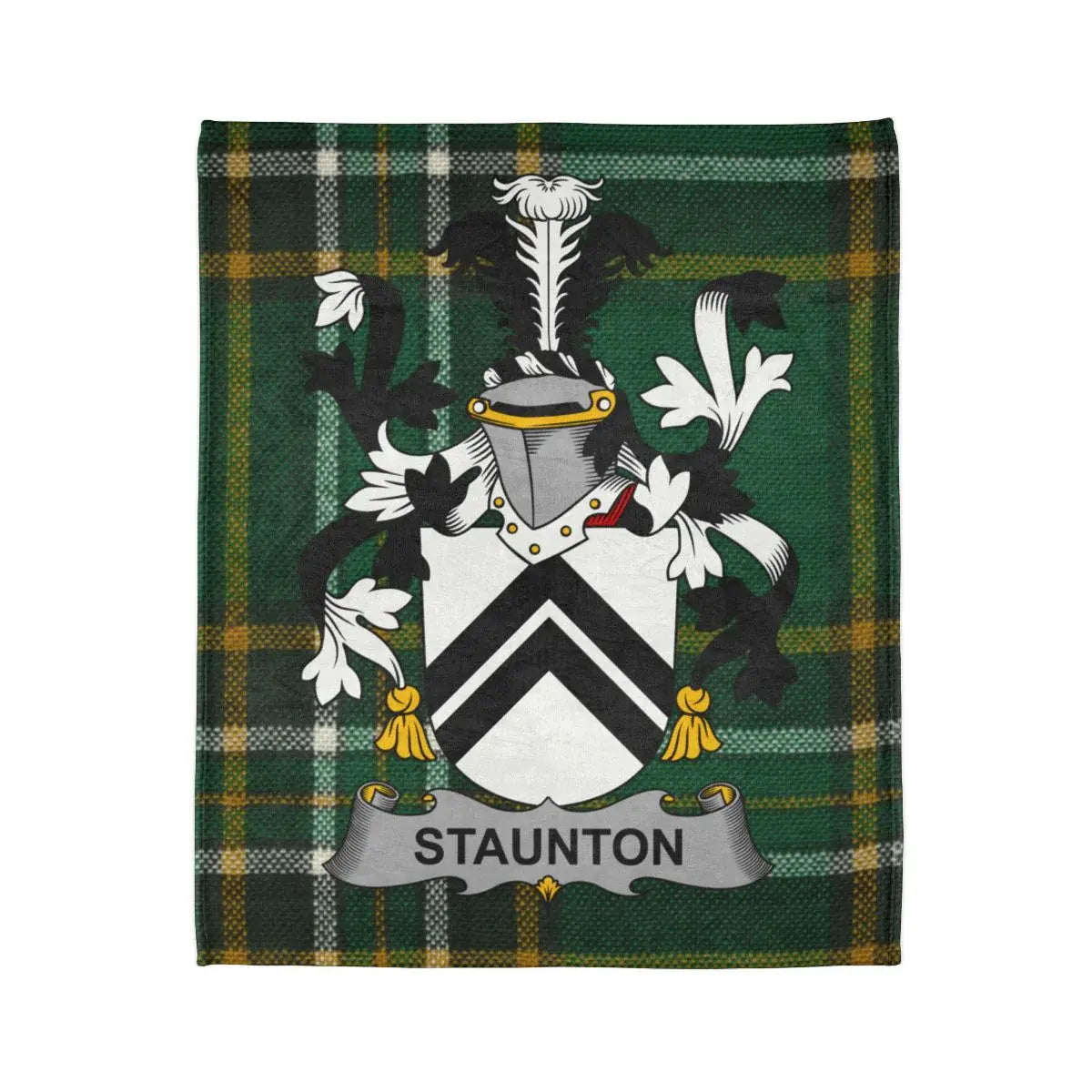 Staunton Family Crest Tartan Plaid Blanket