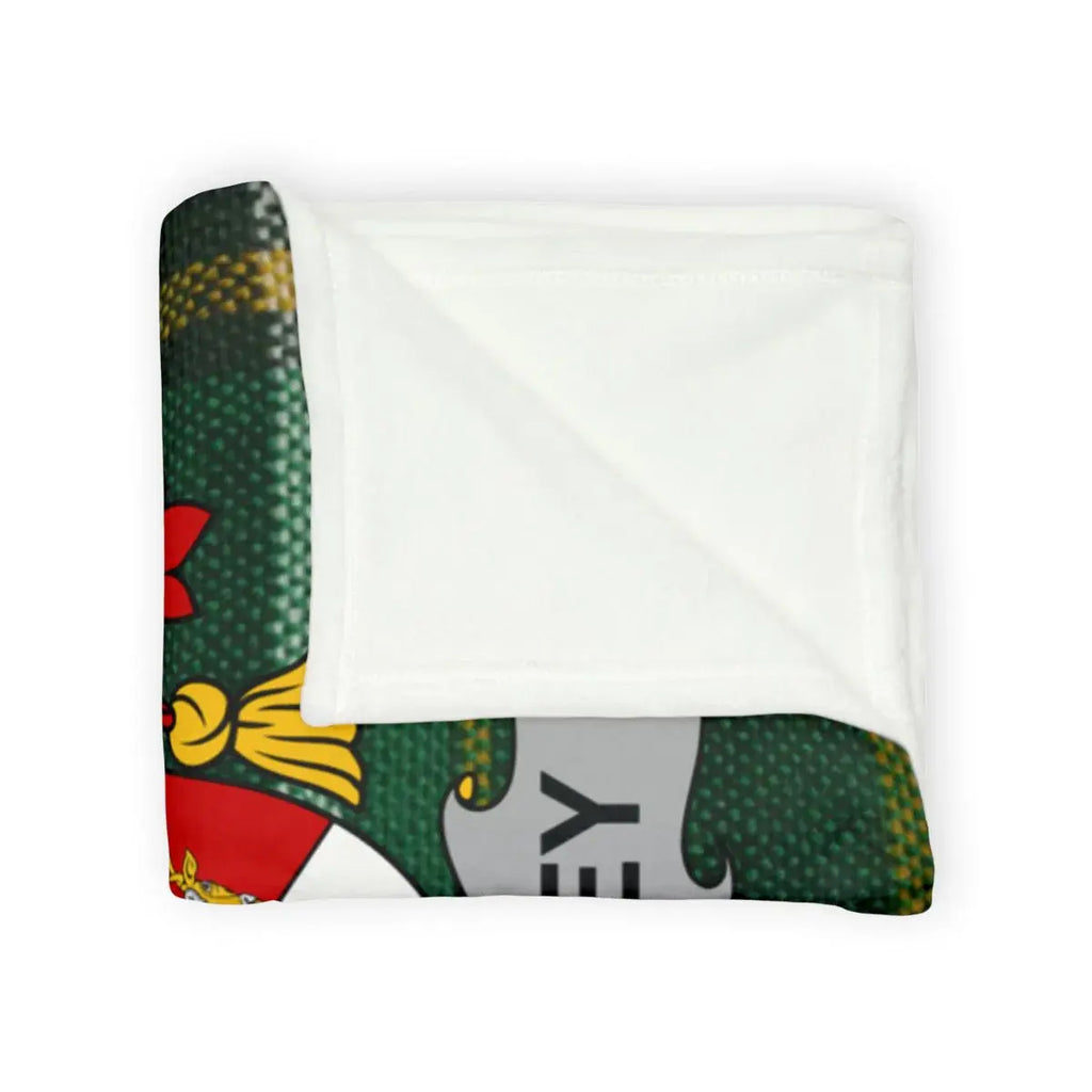 Personalized Custom Green White Blanket Throw