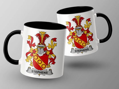 Stephens Family Crest Decorative Coffee Tea Mug - Celtic Ancestry Gifts