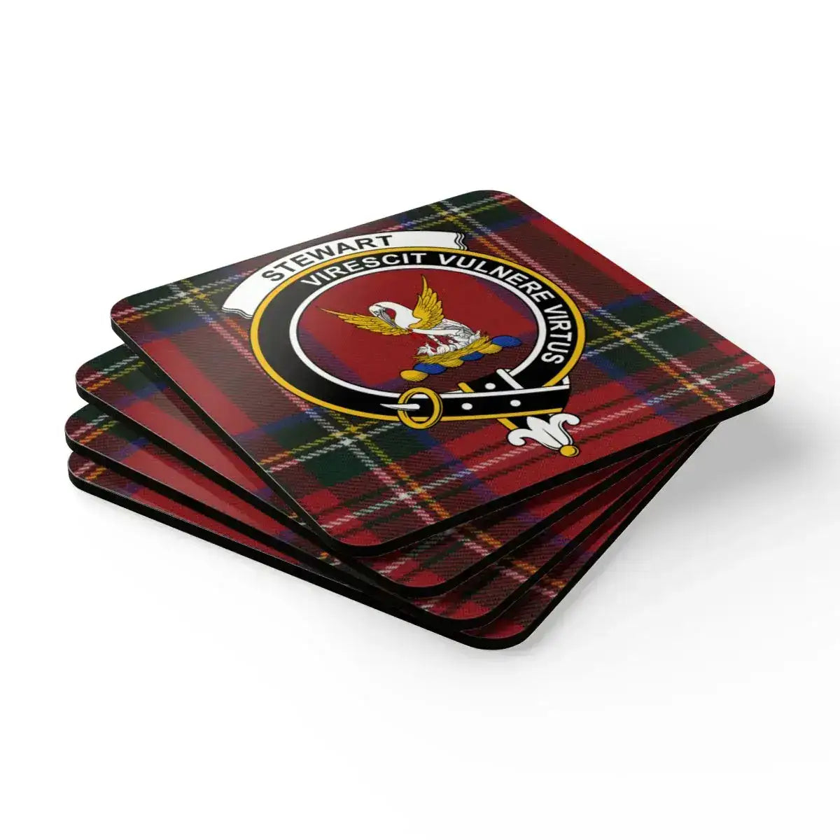 Stewart Clan Crest Set of Four Coasters Product