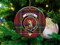 Clan Stewart virescit vulnere virtus Christmas ornament — 3 inch, double-sided with gold string