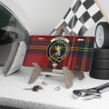 Clan Stewart virescit vulnere virtus tartan license plate — 100% aluminium, 12x6 inch