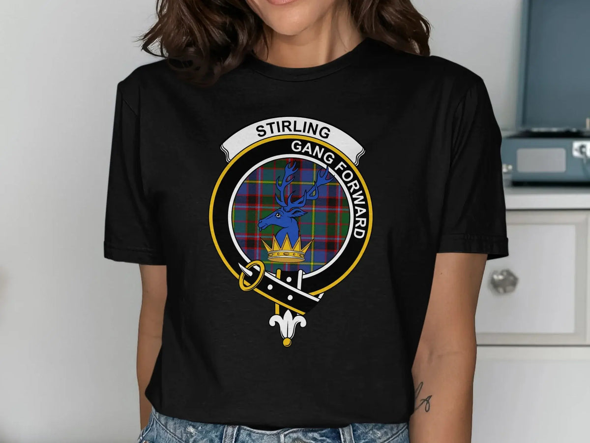 Stirling gang forward crest graphic t-shirt — forest green, stag emblem