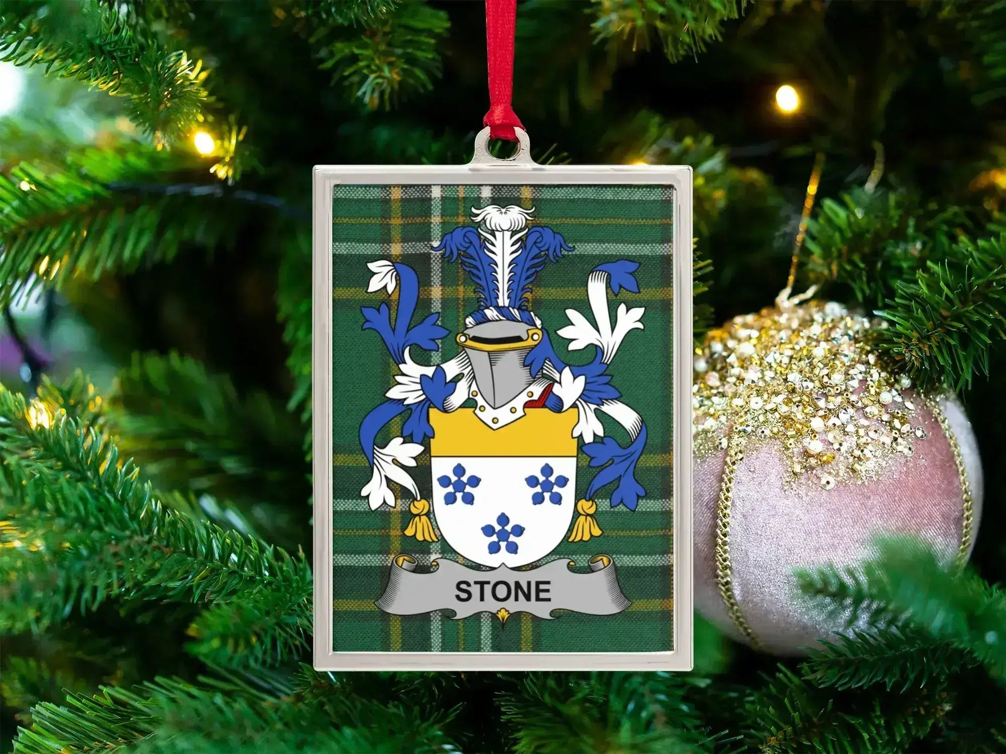 Stone Family Crest Ornament Holiday Decor product type