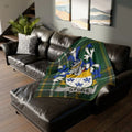 Family Crest Patterned Throw Blanket for Home Decor