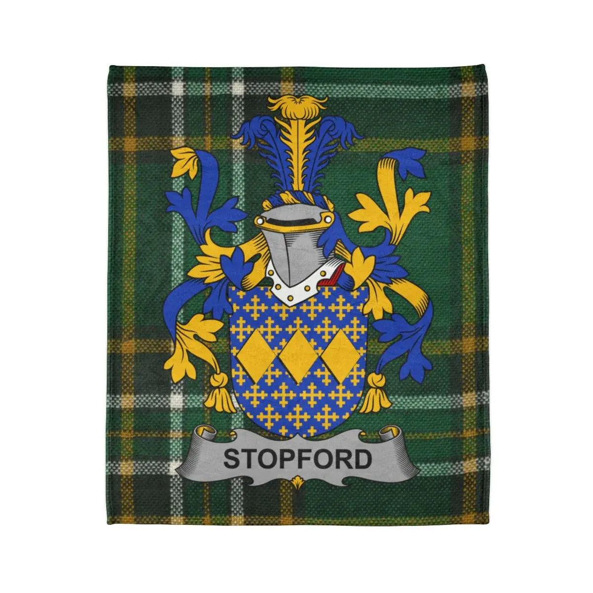 Stopford Family Crest Tartan Plaid Blanket