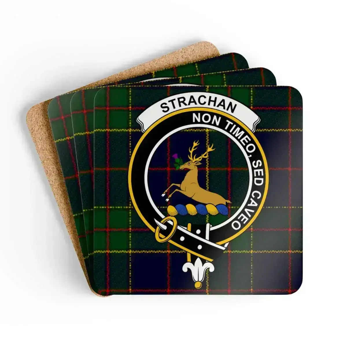 Strachan Tartan Plaid Design Coasters Set product
