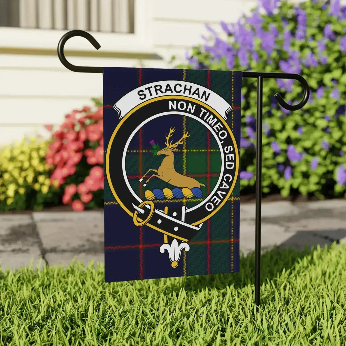 Strachan Non Timeo Sed Caveo Garden Flag