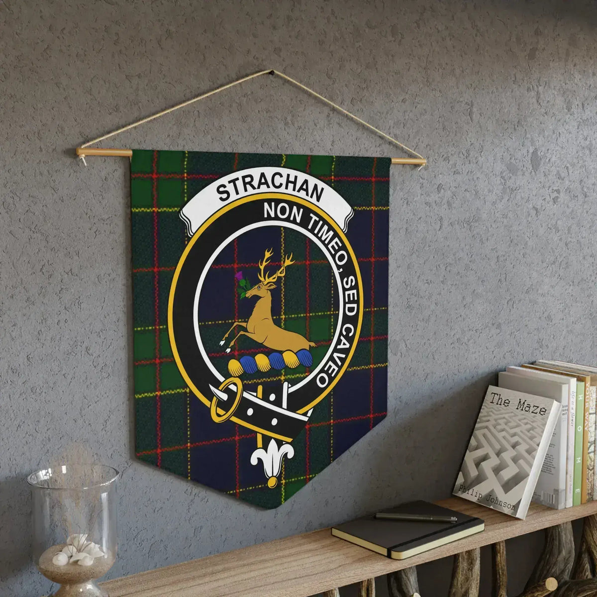Strachan Non Timeo Sed Caveo Plaid Wall Banner